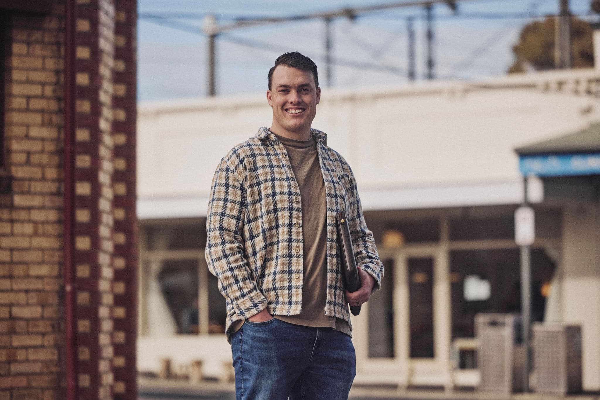 Jacob Williams, mortgage broker, looking at the camera